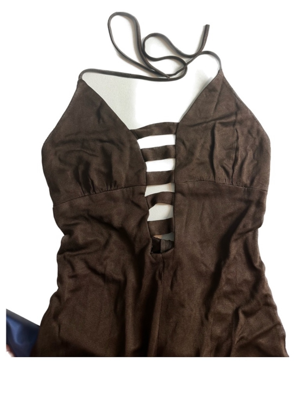 Vintage Halter brown jump suit